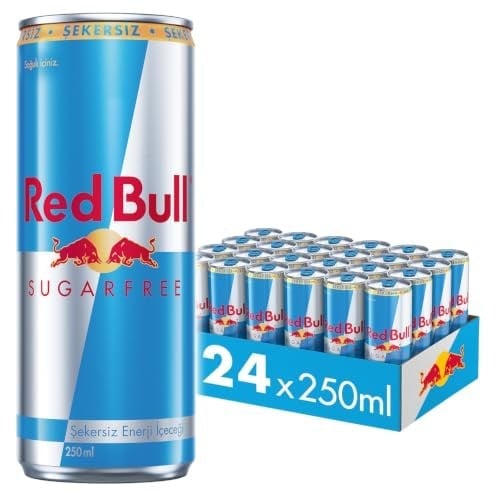 Red Bull Enerji İçeceği Şekersiz 250 ml (24’lü paket 24x250 ml)