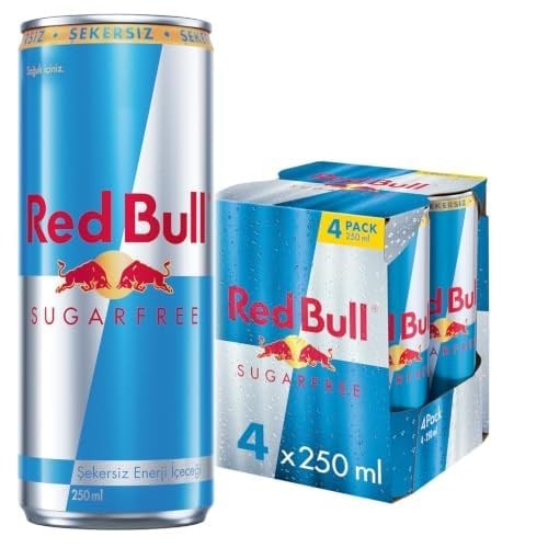 Red Bull Enerji İçeceği Şekersiz 250 ml (4’lü paket 4x250 ml)