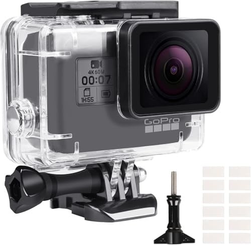 REDTRON GoPro Hero 5/6/7 için su geçirmez gövde, 60 m suya dayanıklı dalış koruyucu kılıf, hızlı montaj mandallı ve 12 buğulanma önleyici eklenti,  - Seçenekler: Case for Gopro 5/6/7, Case for Gopro 8