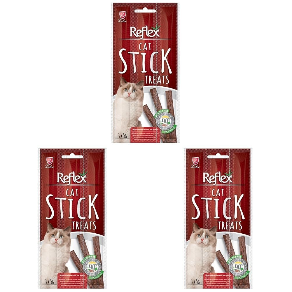 Reflex Biftekli Kuzulu Kedi Ödül Çubuğu 5 Gr 3 Adet 3lü paket