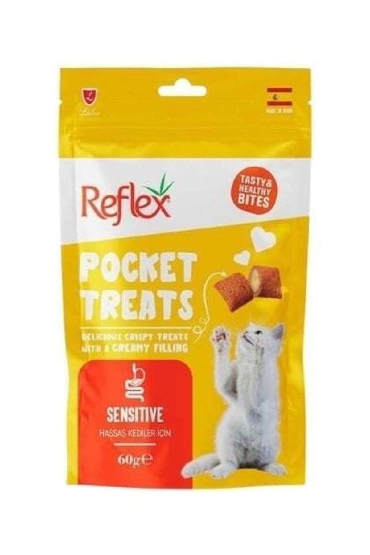 Reflex Pocket Treats Sensitive Hassas Kedi Ödül Maması 60 gr Tekli Paket