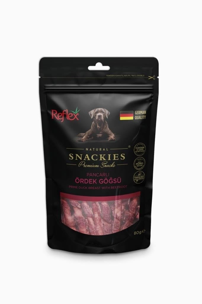 Reflex Snackies Pancarlı Ördek Göğüs Kurutulmuş Et Köpek Ödülü 80gr