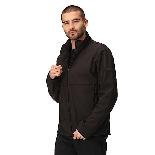 Regatta Erkek Dendrick Yumuşak Kabuk Ceket, Siyah, XL