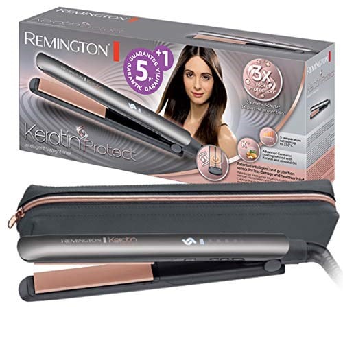 Remington S8598 Keratin Protect Akıllı Saç Düzleştirici, Saç Hasarına Karşı 3 Kat Daha Fazla Koruma için Patentli Isı Koruma Sensörü, Dijital Ekran, 160-230°C