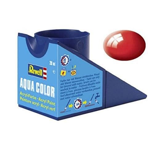 Revell - Su Bazlı Maket Boyası Ateş Kırmızısı Parlak 18 Ml (36131)