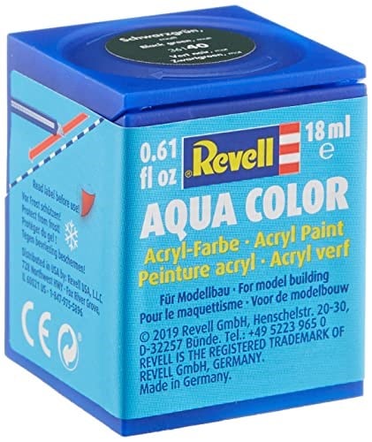 Revell - Su Bazlı Maket Boyası Siyah Yeşil Mat 18 Ml (36140)