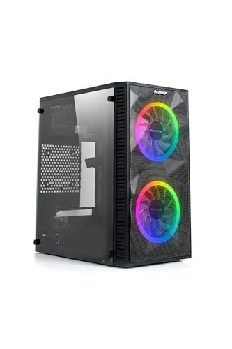 REVENGE Magic Mikro Atx 2 Rainbow Fanlı Mesh Panel Akrilik Gaming Oyuncu Bilgisayar Kasası (0, Watt)