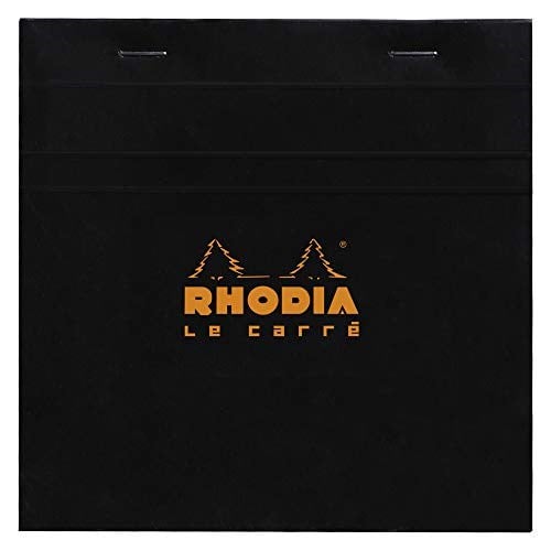 Rhodia Kareli Bloknot, Siyah, 148x148 mm - Seçenekler: 74x105 mm, 74x210 mm, 85x120 mm, 110x170 mm, 148x105 mm...