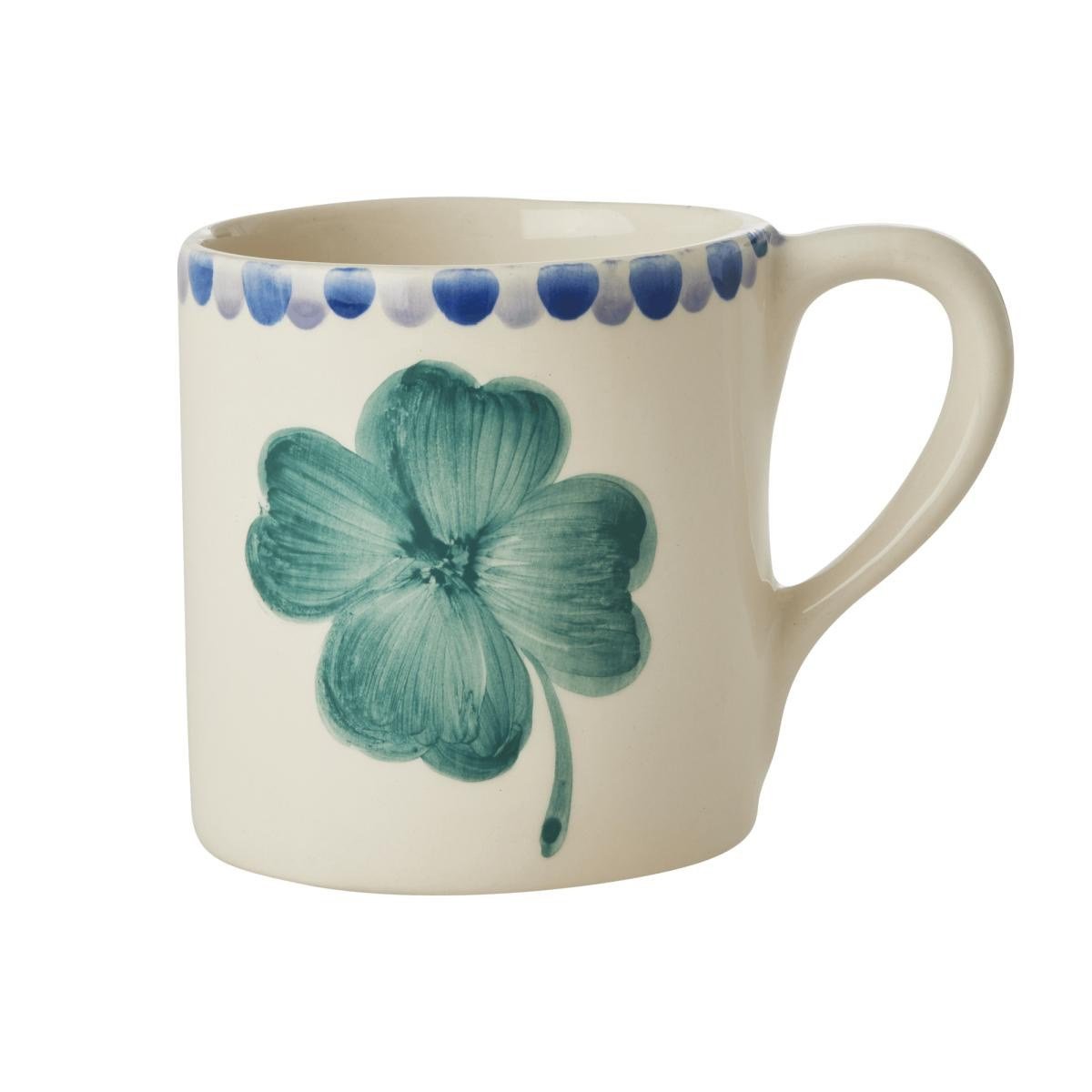 Rice El Yapımı Seramik Mug - Yonca