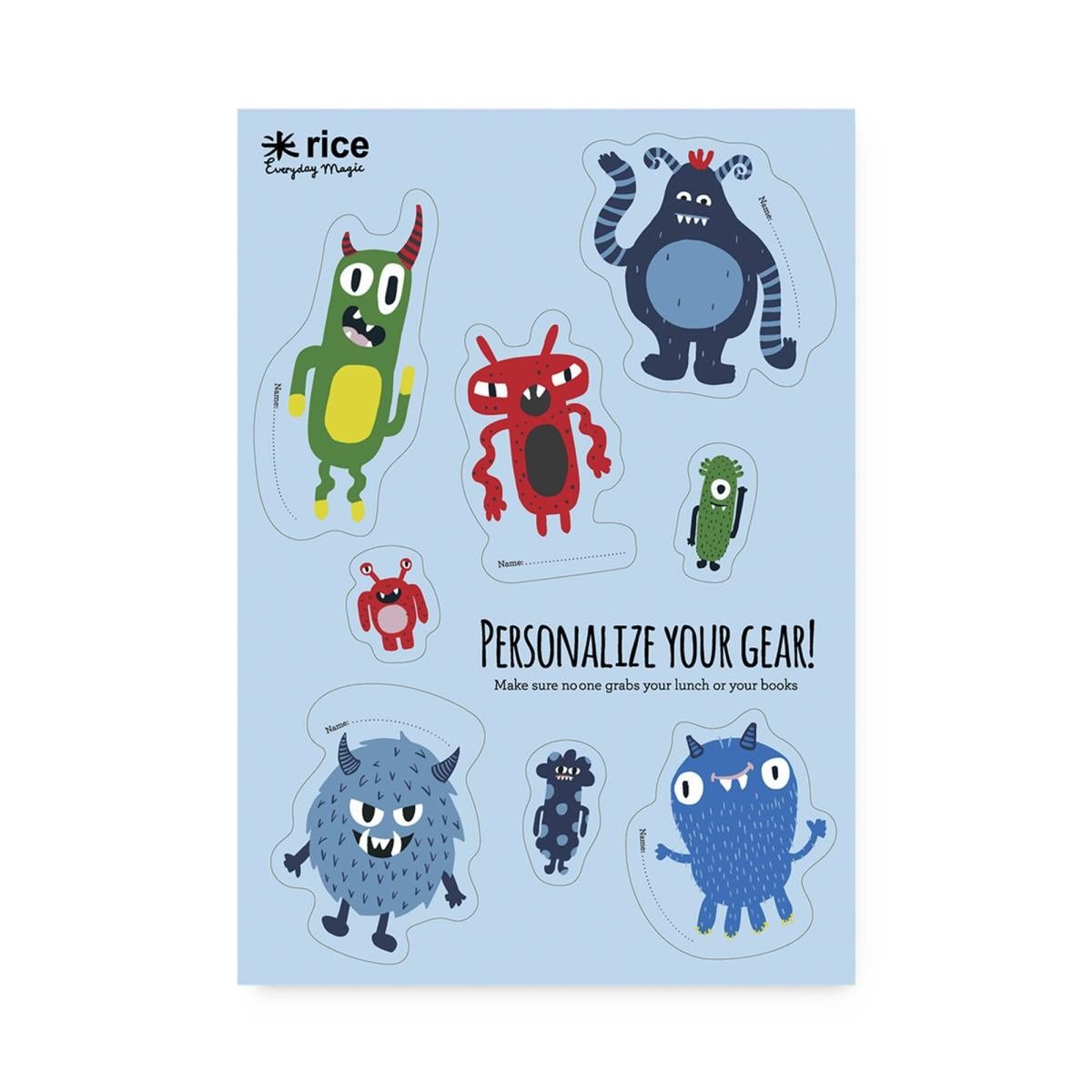 Rice Stickers Lunchbox - Canavarlar