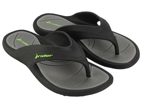 Rider Erkek Cape Xvii Ad düz sandalet, Gri, 43 EU