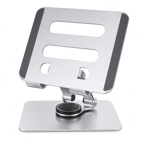 ROBEVE Tablet Standı 360 Derece Dönebilen Tablet Stand Katlanabilir Metal Tablet Tutucu Standı Tablet ve Telefon Tutucu Stant Tablet Tutucu Metal (N03 - Gri)