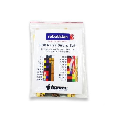 robotistan 1/4 W Direnç Kiti (500 Adet)