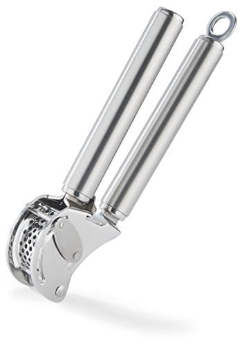 Rösle Sarımsak Presi 12895 - Paslanmaz Çelik 20 cm, Profesyonel Kalitede Zencefil ve Sarımsak Presi, Katlanır Süzgeçli, Bulaşık Makinesinde Yıkanabilir