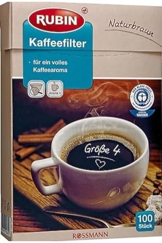 ROSSMANN Rubin Kahve Filtresi No 4 Doğal Kahverengi Renkli 100 Adet Filtre