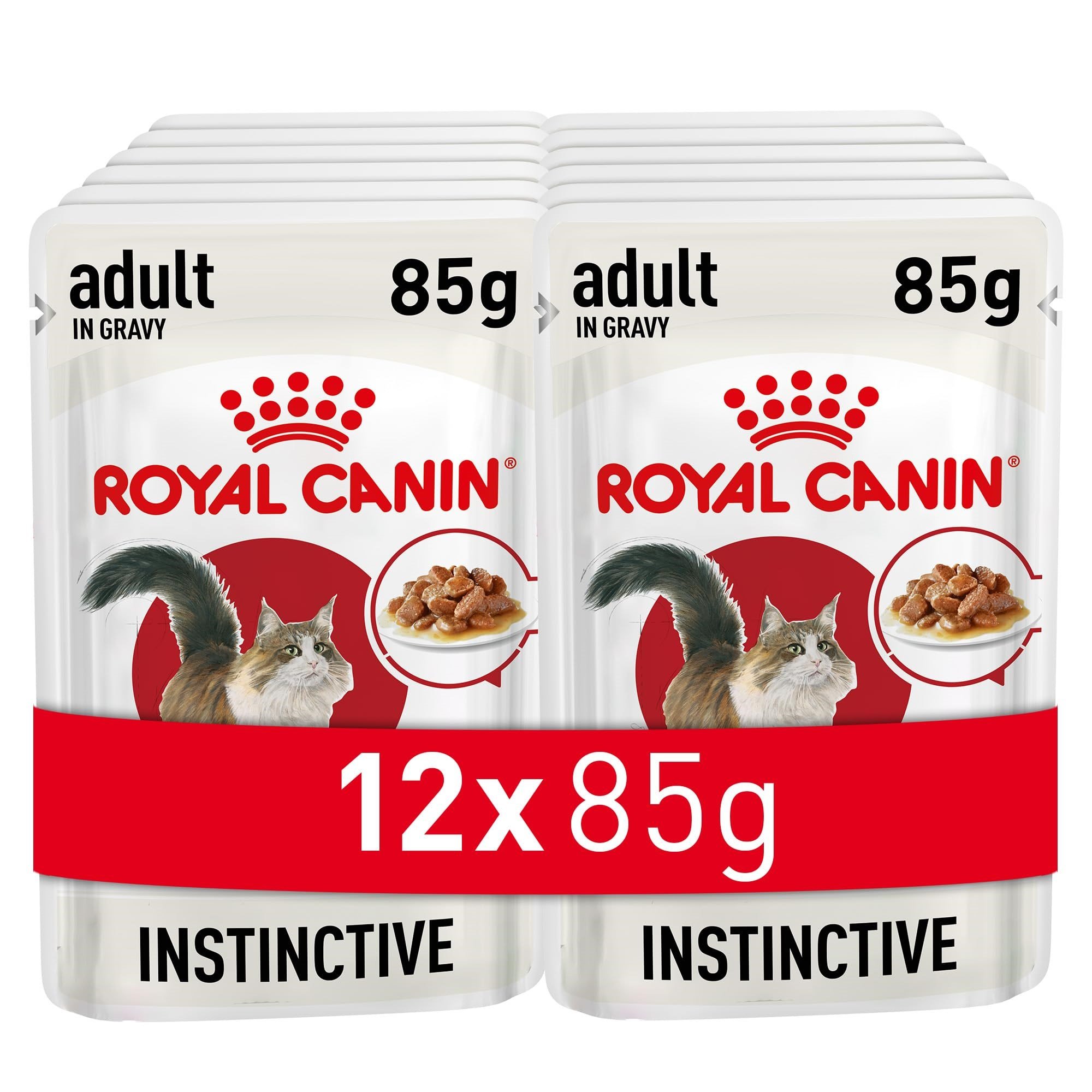 Royal Canin Instinctive Gravy Pouch Yaş Kedi Maması 85 gr x 12 Adet - Seçenekler: 12 x 85gr, 12 x 85gr (2 paketi), Instinctive 7+ Yaş...