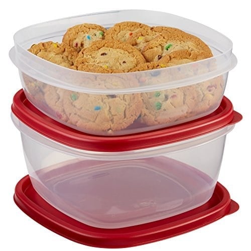 Rubbermaid Easy Find Lids Gıda Saklama Kabı, 4 Parça Set, Kırmızı (1787251)