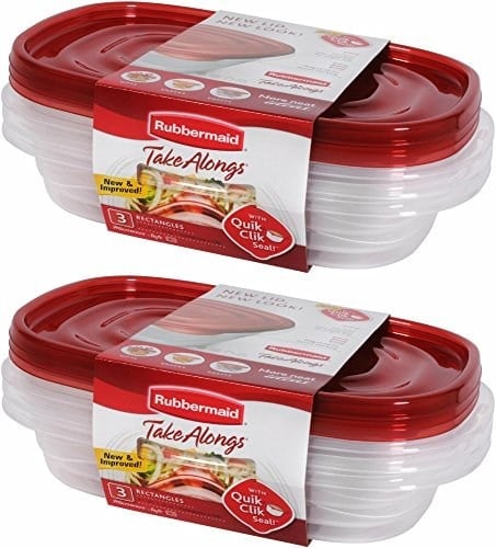 Rubbermaid Take Alongs 4 fincan Dikdörtgen Konteynerler, 2'li Paket 3