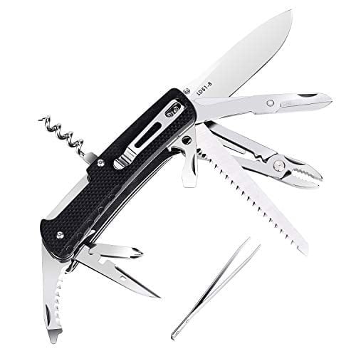 Ruike bıçak TREKKER LD51-B, çok yönlü fonksiyonel çakı Tirbuşon, kablo ve – Verbieger, cımbız, makas etc. – Yeni Benture.