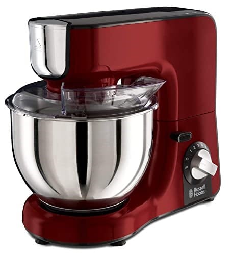 Russell Hobbs Desire 23480-56 Mutfak Robotu, Planet Karıştırma Sistemli, Darbe Fonksiyonu, Dönebilir Karıştırma Kolu, Kırmızı, Kırmızı/Siyah