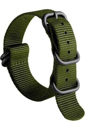 Saat Kordonu - Zulu Nato Kayışı Z39NYL1B - 20mm 22mm 24mm Uyumlu Tekstil Kayış - Kadın Erkek Çok Renkli
