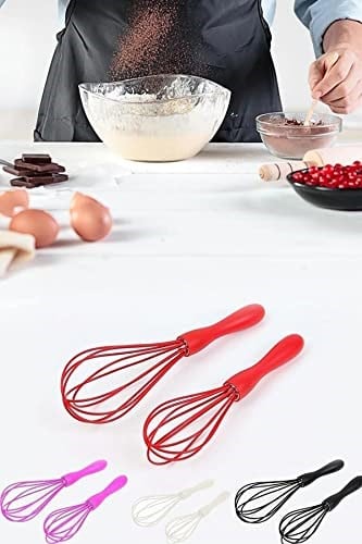 Safestore 2'li Silikon Yumurta Puding Sos Kremşanti Çırpma Teli Çırpıcı