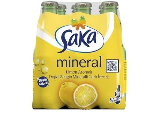 Saka Limon Aromalı Doğal Zengin Mineralli Gazlı İçecek 6x200 ml