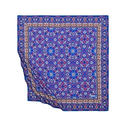 Saks Türk Motifli Çini Desen İpeksi Eşarp