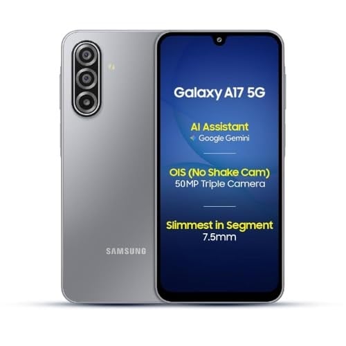 Samsung Galaxy A17 5G (6 GB RAM, 128 GB Depolama) | 50 MP Titreşimsiz Kamera | Süper AMOLED | Corning Gorilla Glass Victus | 7,5 mm Şık | Ai (Yapay Zeka) (Gri)