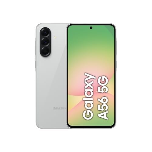 Samsung Galaxy A56 5G, Android Akıllı Telefon, 256GB Depolama, 8GB RAM, Gri, 6x İşletim Sistemi Yükseltmesi, Büyük Ekran, Uzun Pil Ömrü, 8GB + 256GB