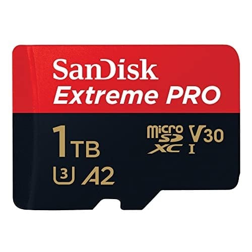 SanDisk 1 TB Extreme PRO microSDXC kart + SD adaptör + RescuePRO Deluxe, 200 MB/s'ye kadar, A2 Uygulama Performansı, UHS-I, Sınıf 10, U3, V30 ile