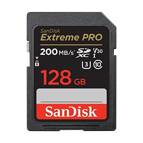 SanDisk Extreme PRO SDXC UHS-I Hafıza Kartı, 128 GB, 200 MB/sn Aktarım Hızı, U3: UHS Speed Sınıf, V30: Speed Sınıf, 4K UHD Videolar, QuickFlow Teknolojisi, Isıya Dayanıklı - Seçenekler: 128GB, 512 GB