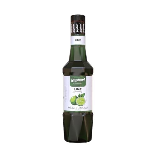 Saphori Lime - Misket Limonu Aromalı Kokteyl Şurubu, Lime Şurubu, Misket Limonu Şurubu, Kahve Şurubu, Yeşil Limon Şurubu 700 ML