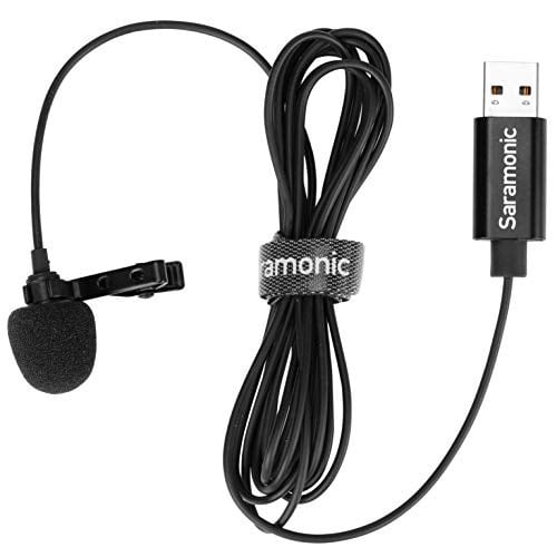 Saramonic Lavalier Mikrofon, USB-A fişli bilgisayarlar için 2 m uzunluğunda kablolu (SR-ULM10)
