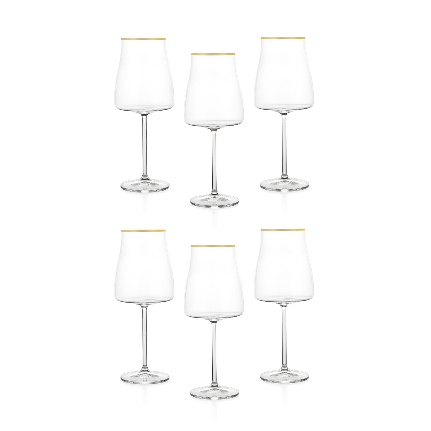 Schafer Alex Ayaklı Kadeh 400 ML 6 Parça-Altın
