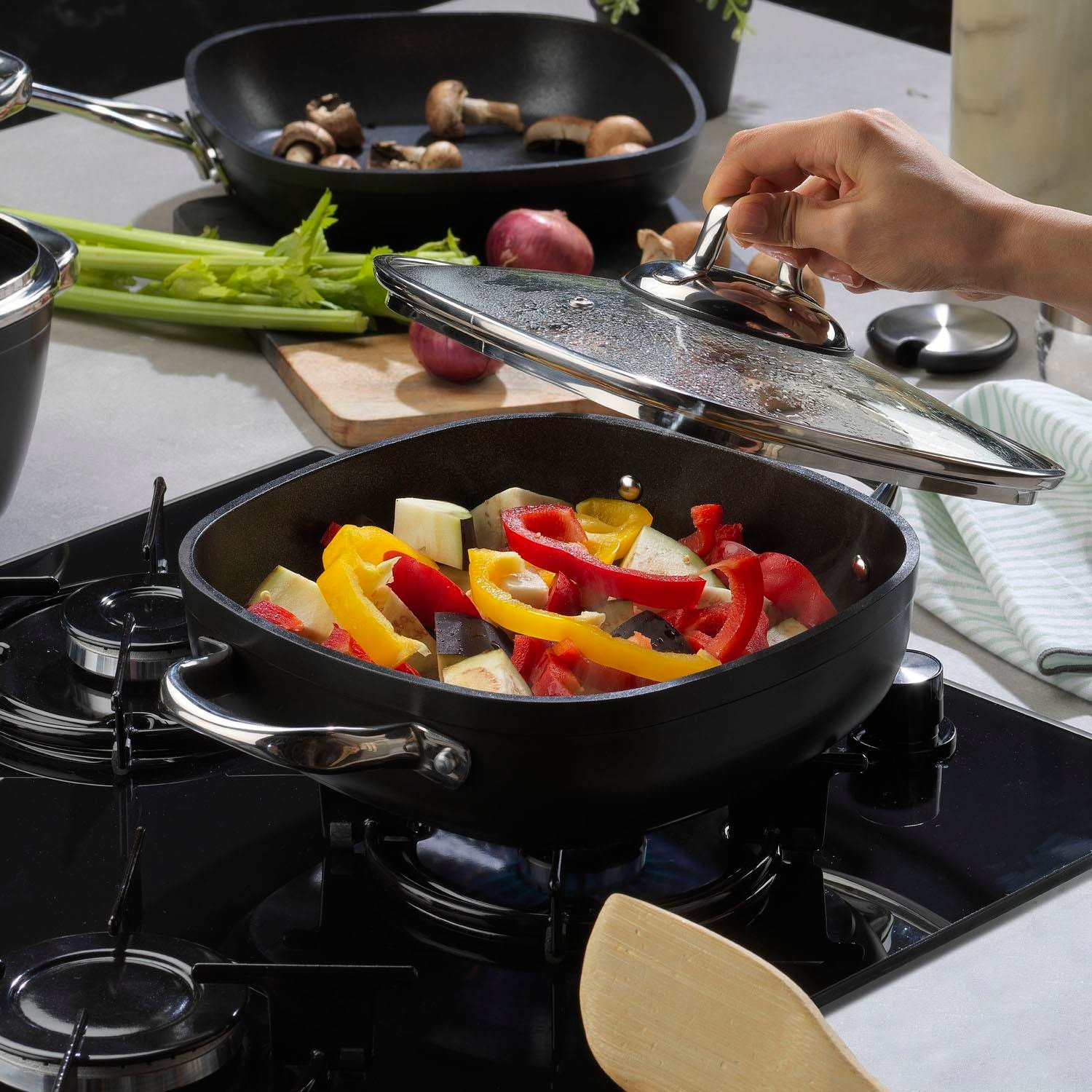 Schafer Gastronomie Master Granit Basık Tencere-28Cm