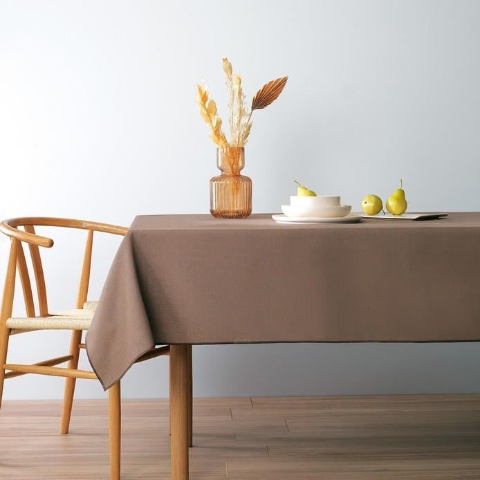 Schafer Home Bianca Keten Polyester Masa Örtüsü 160x250 Cm-Vizon