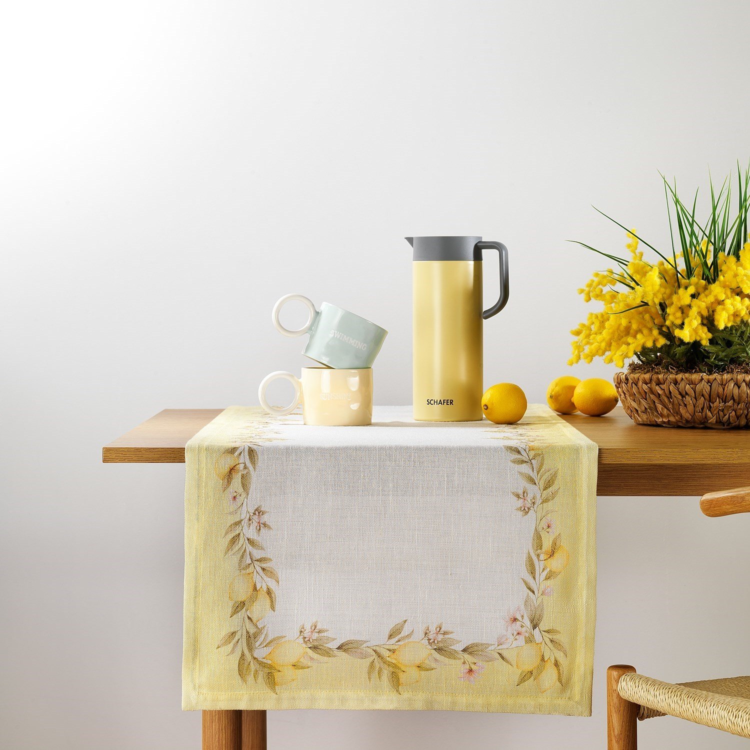 Schafer Home Citron Baskılı Runner 50x150 Cm 1 Parça