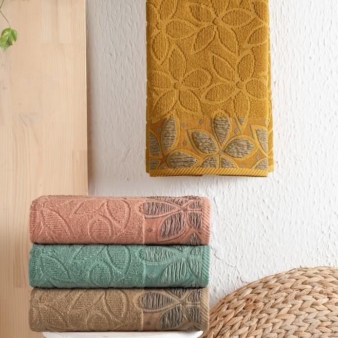 Schafer Home Dolce Jakarlı Havlu 50x90-Hardal