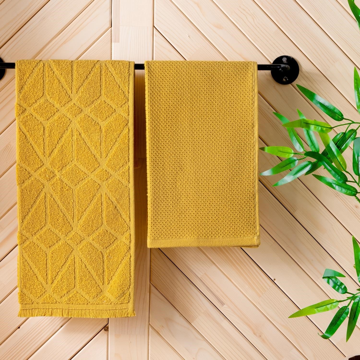 Schafer Home Solid 2 li Kurulama Bezi 40x60 Cm-Hardal