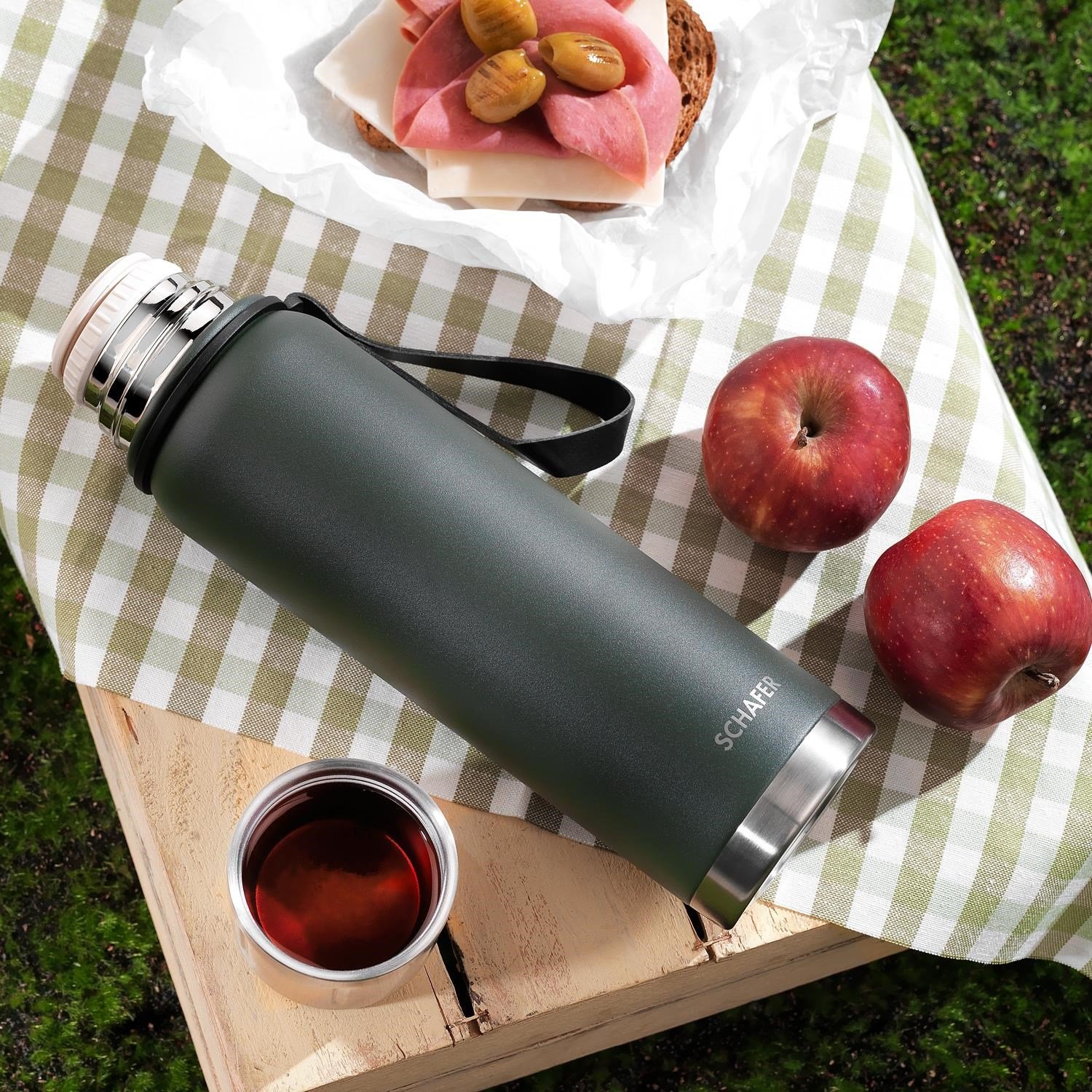 Schafer Steely Termos 750 Ml-Yeşil