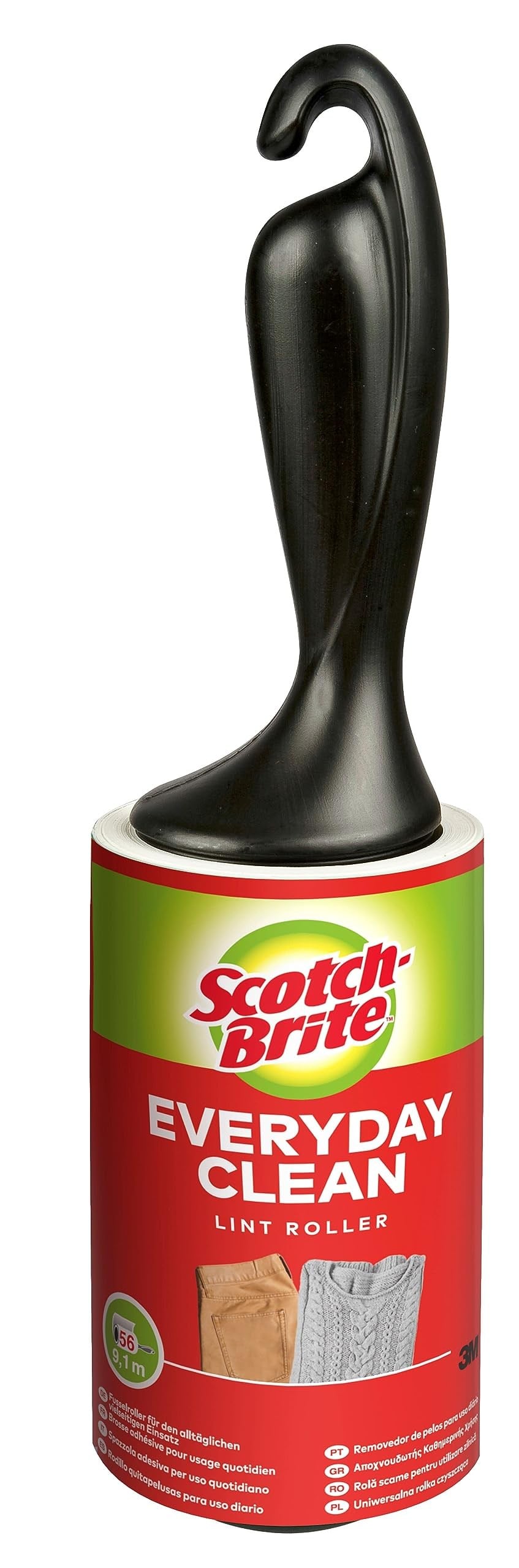 Scotch-Brite Everyday Clean Lint Roller - 1 Rulo 56 Yaprak - Evcil Hayvan Saçı, Giyim, Mobilya ve Daha Fazlasında Harika Çalışır