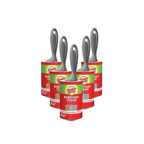 Scotch-Brite Tiftik Rulosu Değer Paketi, Evcil Hayvan Tüylerinde Harika Çalışır, 5 Rulo, Rulo Başına 95 Yaprak, Toplam 475 Yaprak