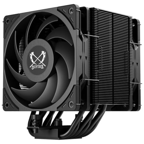 Scythe Mugen 6 Dual Fan Black Edition CPU Hava Soğutucu, Intel LGA1700, LGA1151, AMD AM5, AM4 Desteği, 120mm, Tek Kule, Alüminyum Üst Kapak (Mugen 6 Dual Fan Black Edition)