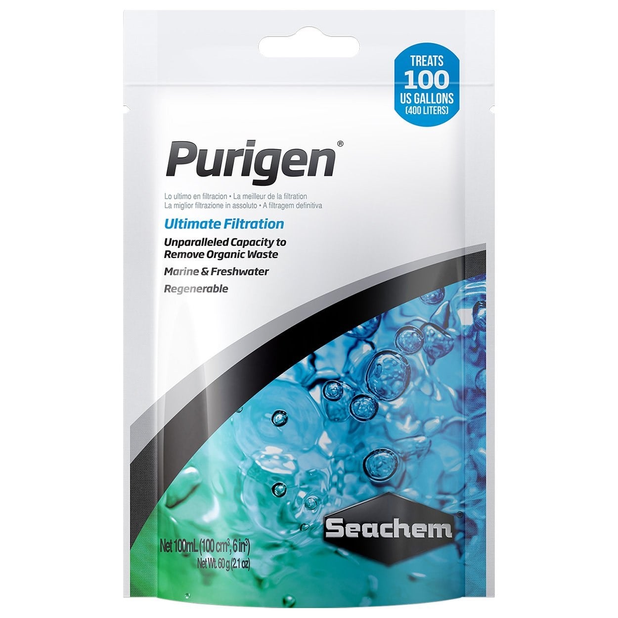 Seachem 19179 Purigen Ultimate Filtrasyon, 2 oz/100 ml