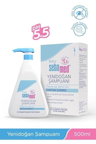 Sebamed Baby pH 5.5 Bisabolol İçerikli Koruma ve Bakım Sağlayan Yenidoğan Bebek Şampuanı 500 ml