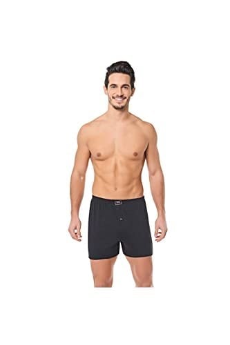 Seher 6 Adet Siyah Renk Penye Boxer Siyah L