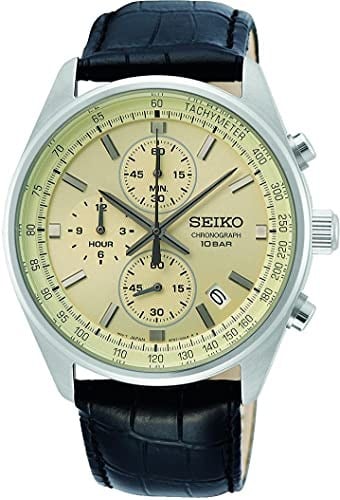 Seiko Erkek Saati Kuvars Paslanmaz Çelik Deri Kayışlı