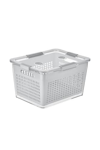 Selka Home - Lavin 7 Litre Açık Gri Saklama Kabı
