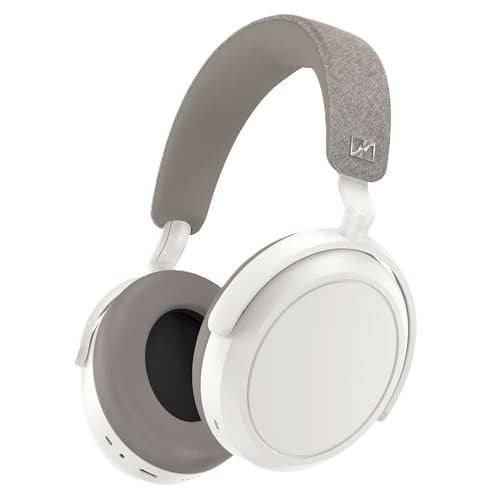 Sennheiser Momentum 4 Wireless - Kablosuz Kulak Üstü Bluetooth Kulaklık - ANC, 60 Saate Kadar Dinleme Süresi, Transparan Duyma Özelliği, Bluetooth 5.2 - Beyaz